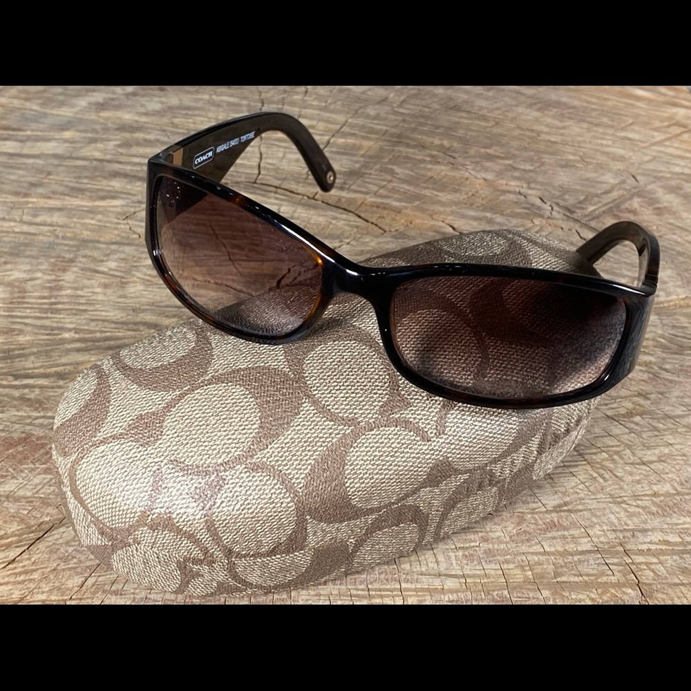COACH Sunglasses Abigale Tortoise VINTAGE!Original hard case included!